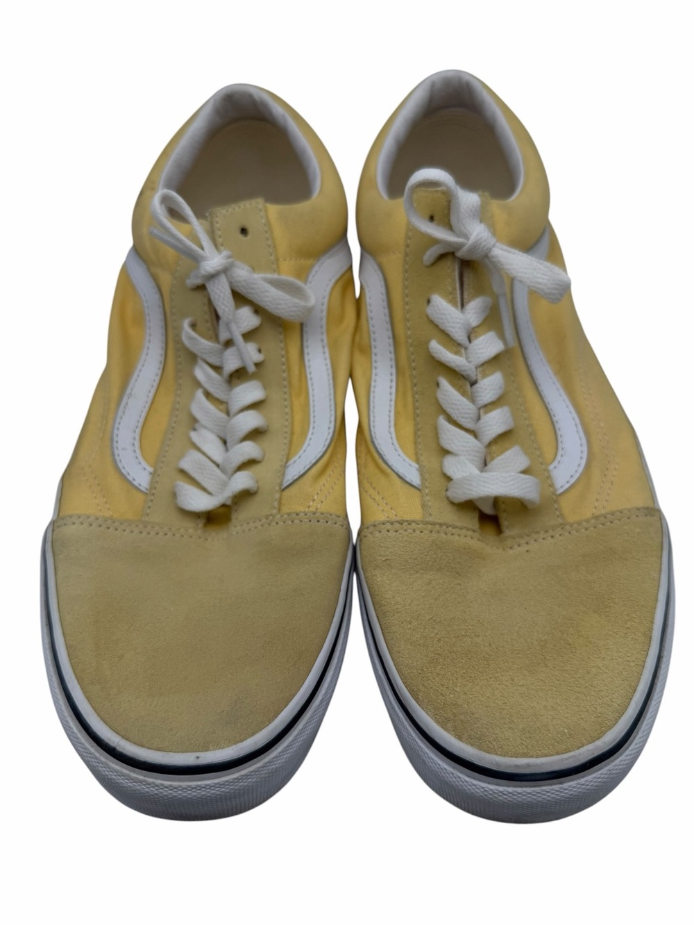 Vans Old Skool Sneakers Men’s Size 13 Butter Yellow and White Suede Canvas